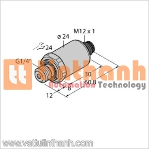 PT2.5R-2004-I2-H1141 - Bộ chuyển đổi áp suất - Turck TT