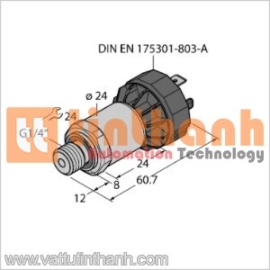 PT2.5V-1004-I2-DA91 - Bộ chuyển đổi áp suất - Turck TT