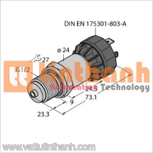 PT2.5V-1008-I2-DA91 - Bộ chuyển đổi áp suất - Turck TT