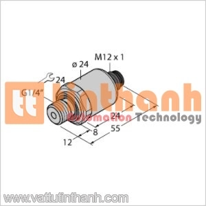 PT24V-1004-I2-H1143 - Bộ chuyển đổi áp suất - Turck TT