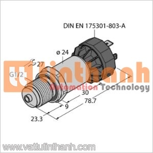 PT250R-2008-I2-DA91 - Bộ chuyển đổi áp suất - Turck TT