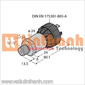 PT25R-1003-IX-DA91 - Bộ chuyển đổi áp suất - Turck TT