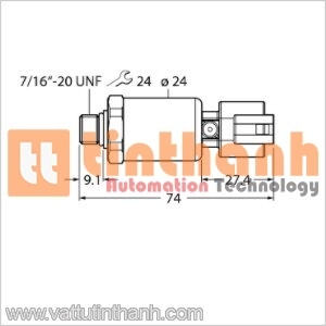 PT3000PSIG-2105-U3-DT043P - Bộ chuyển đổi áp suất - Turck TT