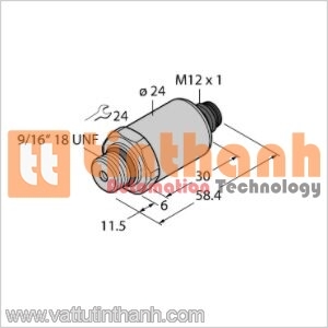 PT400R-2021-U6-H1143 - Bộ chuyển đổi áp suất - Turck TT