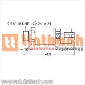 PT400R-2121-I2-DT043P - Bộ chuyển đổi áp suất - Turck TT