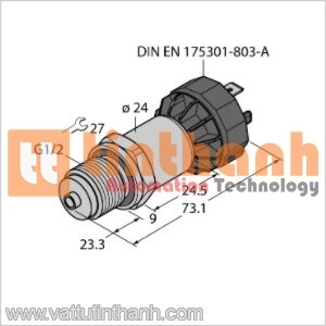 PT40R-1008-I2-DA91 - Bộ chuyển đổi áp suất - Turck TT