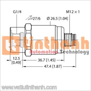 PT4R-1001-U1-H1143 - Bộ chuyển đổi áp suất - Turck TT