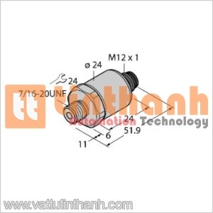 PT500PSIG-1005-U1-H1141 - Bộ chuyển đổi áp suất - Turck TT