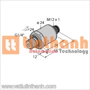 PT5V-1004-I2-H1143 - Bộ chuyển đổi áp suất - Turck TT