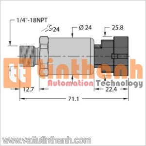 PT600R-2103-I2-AMPS1.5 - Bộ chuyển đổi áp suất - Turck TT