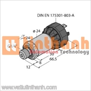 PT60R-2004-I2-DA91 - Bộ chuyển đổi áp suất - Turck TT