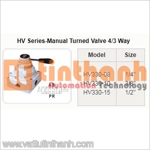 HV330-10 - Van gạt tay HV 4/3 way 3/8" - STNC TT