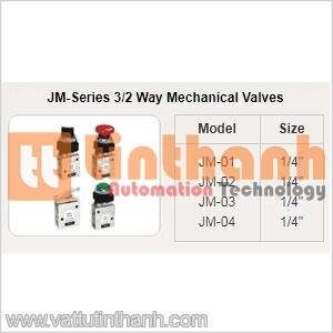 JM-01 - Van cơ (Mechanical) JM 3/2 way 1/4" - STNC TT
