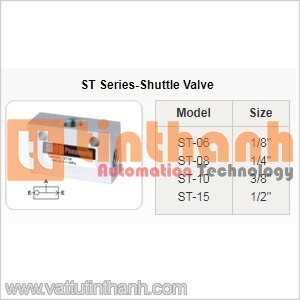 ST-10 - Van con thoi (Shuttle valve) ST 3/8" - STNC TT