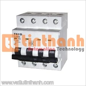 TJ-100S 4P 100A 10kA - Cầu dao MCB (CB tép) - Teco TT