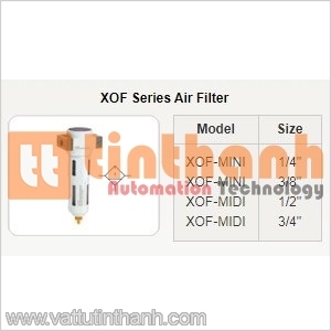 XOF-MIDI 3/4" - Bộ lọc khí (Air filter) XOF 3/4" - STNC TT