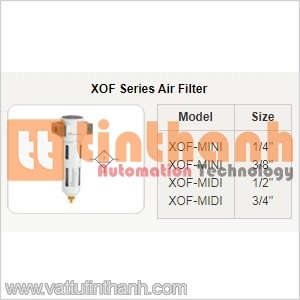 XOF-MINI 1/4" - Bộ lọc khí (Air filter) XOF 1/4" - STNC TT
